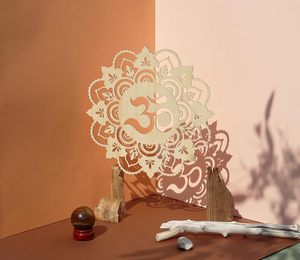 Arte Murale <span class=keywords><strong>in</strong></span> <span class=keywords><strong>Legno</strong></span> di Geometria Sacra Stile Vintage 12\" Decorazione <span class=keywords><strong>da</strong></span> <span class=keywords><strong>Parete</strong></span> Simbolo Sonoro Sacro <span class=keywords><strong>Mandala</strong></span> Design Zen per Casa Yoga Meditazione - Product Image 5