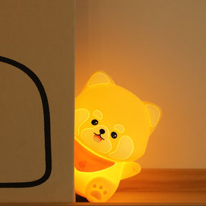 ICARER FAMÍLIA Guaxinim Estilo Mini Soft Silicone Night Light para Uso do Quarto - Product Image 1