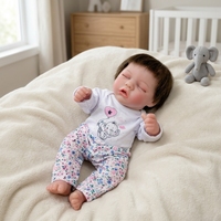 Boneka Bayi Reborn 12 Inci, Vinyl Silikon Lembut, Dilukis Tangan dengan Warna Kulit 3D, Boneka Simulasi Bayi Baru Lahir untuk Koleksi