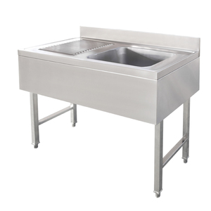 <span class=keywords><strong>Lavello</strong></span> in acciaio inossidabile a 1 <span class=keywords><strong>vasca</strong></span> in stile europeo <span class=keywords><strong>con</strong></span> piano di lavoro Backsplash solido ripiano per c - Product Image 4