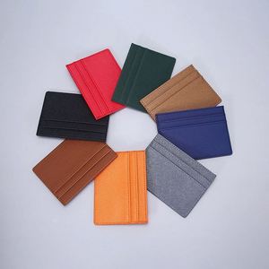 Slim PU Leather Credit <b>Card</b> <b>Holder</b> <b>Wallet</b> Ultra-thin Simple Pocket Purse Cross Pattern Credit <b>Card</b> ID <b>Holder</b> <b>Wallet</b> - Product Image 3