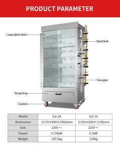 Asador Chino <span class=keywords><strong>de</strong></span> 4 y 7 Varillas, Asador <span class=keywords><strong>de</strong></span> Cordero a Gas, Horno Eléctrico para <span class=keywords><strong>Pollo</strong></span> y Pato - Product Image 5