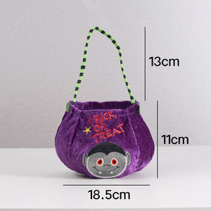 Sacs et paniers de bonbons d'Halloween pour enfants avec décorations de scène de citrouille, idéaux pour les cadeaux de fête, sacs à bonbons décoratifs personnalisables - Product Image 4