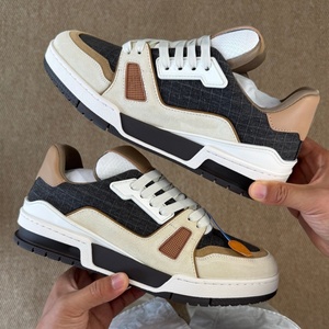 Chaussures de marche pour hommes haut de gamme, en tissu contrastant, style sportif et décontracté, respirantes et anti-odeur - Product Image 1