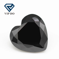 Wuzhou usine directe coeur taillé à facettes moissanite diamants en vrac GRA certificat noir carat moissanite pierres précieuses en vrac
