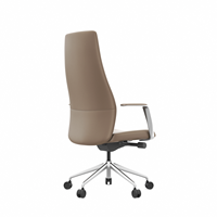 Chaise de bureau exécutive moderne en cuir, directement de l'usine, nouvelle, personnalisable, à dossier haut, pivotante, ergonomique, réglable en hauteur, en métal
