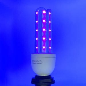 Luz UV Luz de <span class=keywords><strong>maíz</strong></span> púrpura Bombilla de insecto UVA 385-400nm E26 E27 Base 9W - Product Image 1