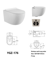 Bidet suspendu au mur Ensemble de toilette Salle de bain Blanc Noir WC Lavable Tornado Flush