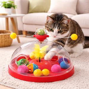 Interactive Eco-Friendly Fashion Cat Toy Rolling Ball Track Feather Teaser <strong>Catnip</strong> IQ Training Indoor Cat Enrichment Toys Bulk - Product Image 2