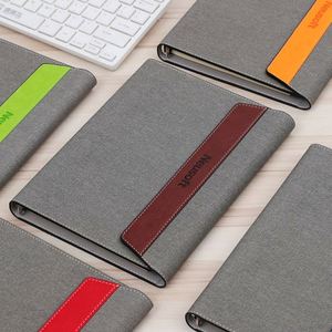Wholesale Promotional Custom Logo Business Gift Set Loose-<b>leaf</b> PU Leather A5 Notebook Metal Pen for VIP Giveaways - Product Image 5