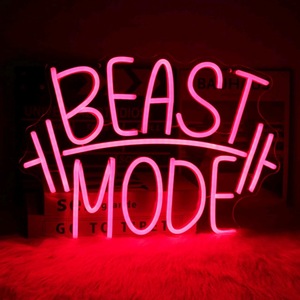 Enseigne néon LED flexible en silicone pour la décoration murale de salles de sport et bars, prix usine, BEAST <span class=keywords><strong>MODE</strong></span>, décorative, vente en gros - Product Image 1