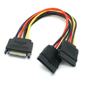 Sata 1 To 2 <b>Power</b> <b>Cable</b> 15Pin Male To Dual Female Connector For Hard Disk Computer Use About 20Cm Length - Product Image 2