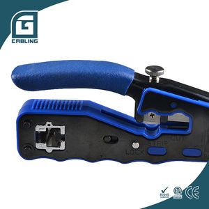 Kit professionnel de câblage réseau Gcabling, kit d'outils de serrage <span class=keywords><strong>RJ45</strong></span>, kit d'outils de sertissage de câbles <span class=keywords><strong>Ethernet</strong></span> <span class=keywords><strong>RJ45</strong></span> avec connecteur et prise Keystone - Product Image 3