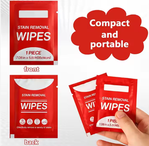 Lingettes détachantes à lessive instantanée | pré-humidifiées et portables | pour vêtements, tapis et tissus - Product Image 6