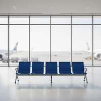 Chaise d'attente confortable en PU avec dossier inclinable, écologique et durable, pour aéroport, gare, arrêt de bus, salon, centre commercial