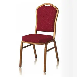 Банкетное кресло из полиэстера с чехлом для отеля, б/у Серебристая мебель из нержавеющей стали для отеля, металлическая рамка с тканевым сиденьем оптом