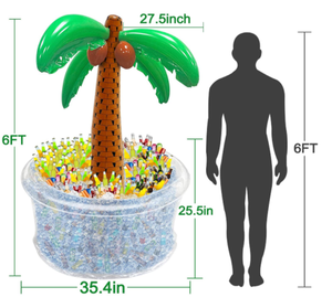 Gran oferta, soportes inflables para bebidas de PVC y enfriador de hielo de palmera, Buffet de fiesta de verano de gran capacidad para eventos al aire libre - Product Image 6
