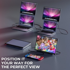 Portable <strong>Dual</strong> <strong>Monitor</strong> 15.6 Inch LED IPS Panel Foldable and Triple <strong>Monitor</strong> Attachable for Laptop with Type C Interface - Product Image 4