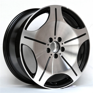 Retro Five <b>Spoke</b> Deep Dish Monoblock Forged Alloy <b>Wheel</b> With Center Cap Two Tone Machined Face In Stock Aftermarket Rim - Product Image 1