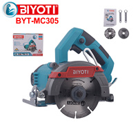 Scie à marbre multifonctionnelle Biyoti BYT-MC305 110 mm 1400 W, scie à pierre électrique pour usage professionnel en atelier