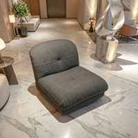 Canapé-lit pliant en velours gris de luxe à 1 place avec rembourrage confortable pour maison moderne