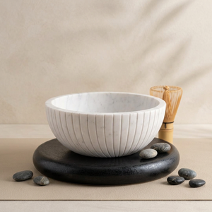 Bol en marbre naturel fait à la main, bol décoratif en pierre pour la décoration de la maison - Product Image 1