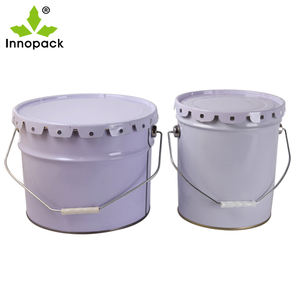 Seau métallique de 18 L avec couvercle, capacité 18 kg, en fer blanc de qualité alimentaire, impression personnalisée, vente directe usine - Product Image 1