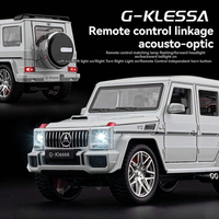 Modèle réduit de Mercedes-Benz G63 à l'échelle 1:24 en alliage, SUV tout-terrain télécommandé avec portes ouvrables, voitures télécommandées, jouet rechargeable pour enfants