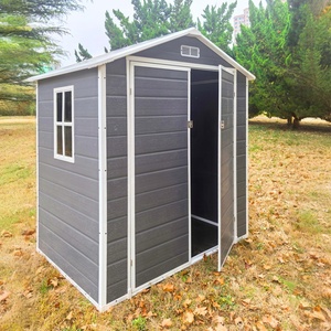 Cobertizo de jardín de lujo iNature ventilado de 6X4Ft cobertizo de almacenamiento impermeable al aire libre con piso - Product Image 6