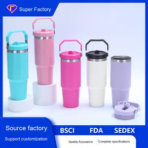 Tasse de voiture isolée en acier inoxydable 30oz transfrontalière moderne tasse de paille extérieure portable de grande capacité technologie sous vide en gros - Product Image 5