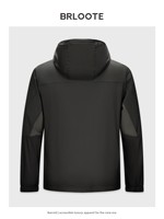 [Identique aux modèles des centres commerciaux] Blouson bomber décontracté léger d'extérieur à capuche Brloote/Balute, épaules légèrement tombantes, facile d'entretien