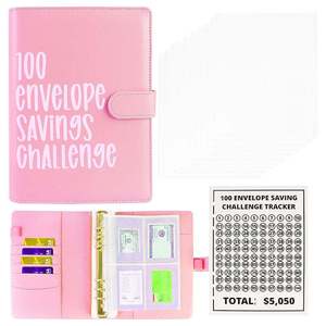 YY 2026 A5 PU Budget Binder Cash Envelope Planner Loose Leaf Saving Challenge Notebook Organizer - Product Image 4