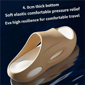 Sandalias de EVA de doble capa simples de moda para hombre para verano, chanclas antideslizantes antiolor para acampar al aire libre, nuevo estilo para parejas - Product Image 3