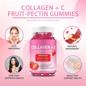 Gomitas de Colágeno Vegano OEM/ODM, Fórmula Avanzada con <span class=keywords><strong>Biotina</strong></span>, Vitamina C y Vitamina A para el Cabello, la Piel y las Uñas, Gomitas de Fresa - Product Image 3