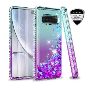 Leyi Mobiele Telefoons Back Cover Voor Samsung Galaxy S10 + S21 Plus Case Tpu Cover 3D Telefoon Case Rand Met diamant