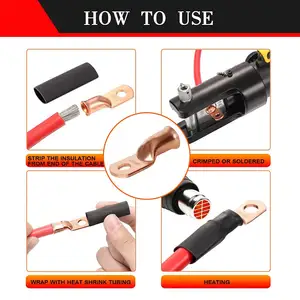 4/0x 3/8 भारी शुल्क लग्स तांबा तार लग्स, भारी शुल्क बैटरी केबल अंत - Product Image 5