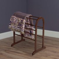 Organisateur multifonctionnel pour vêtements Séchage sur pied Support pour courtepointes en bois avec 6 échelons Idéal pour ranger la couverture d'affichage