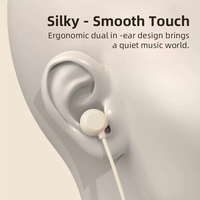 Earphone suara Bass, Earphone olahraga Tipe C 3.5mm dengan Mic untuk iPhone 17 Xiaomi Samsung MP3