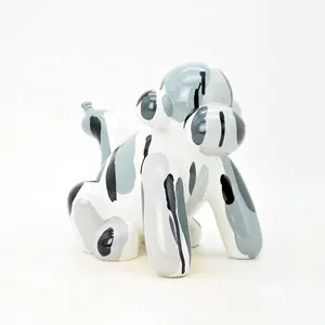 بالونات تجريدية من الراتنج لنمط الكلب بتصميم فني سائل، نمط فني متعدد الألوان متوفر للكلب والحيوان