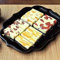 Barres de gâteau au lait fraise-mangue, bonbons gélifiés fruités, moelleux et croquants, avec amandes, en vrac 500g, OEM, vente en gros