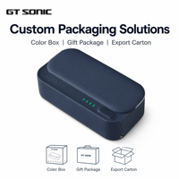 GTSONIC GT-X5 Pembersih Ultrasonik Rumah Tangga Digital Timer Perhiasan Kacamata Mini Baja Tahan Karat 46kHz Bertenaga Baterai Genggam