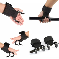 Sangles de levage réglables à double crochet avec support de poignet en néoprène, poignée antidérapante en nylon et acier pour tractions et entraînement en salle de sport