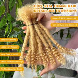 613 #   Extensions de cheveux naturels Goddess Locs 6 pouces, dreadlocks permanentes faites à la main, sans nœuds, pour salon de beauté - Product Image 1