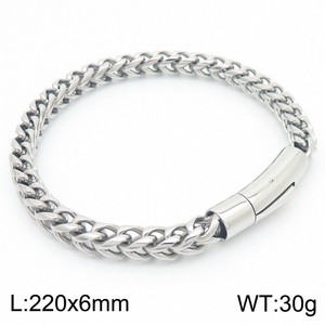 Pulsera <span class=keywords><strong>de</strong></span> Acero Inoxidable para Hombre, Cadena Simple Electrochapada, Joyería Moderna Retro Hip Hop Personalizada para Chico - Product Image 5