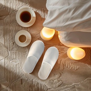 Calzado de interior lavable antideslizante de precio bajo reciclable blanco con punta cerrada sin olor para la comodidad de la casa - Product Image 5