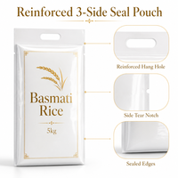 Sacs en plastique personnalisés de qualité alimentaire pour riz 5 kg 10 kg, sacs à fermeture éclair vides pour riz, sacs en Mylar PP pour 1 kg de riz, sacs en nylon pour l'emballage