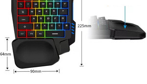 Clavier de jeu à une main avec sensation mécanique, ensemble clavier-souris Chicken Throne, <span class=keywords><strong>périphériques</strong></span> de jeu mobile - Product Image 6