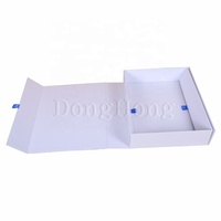 Boîte pliable en carton pour cadeau, emballage plat en papier kraft avec aimant, 5 pièces