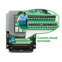Variateur de fréquence (VFD) BulkMan3D Huanyang 0,75 kW 220 V 50 Hz 5 A monophasé et triphasé, modèle HY0D7523B, pour pièces de machines à bois