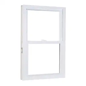 Cửa Sổ Kính Cách Âm Cho Ngôi Nhà Kích Thước Lớn Màu Đen Mờ Upvc Double Hung Bão Tác Động Cửa Sổ Màu Đen